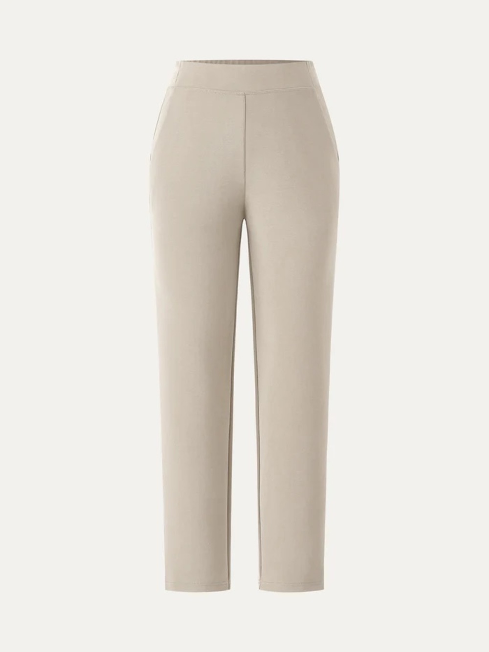 NWT OGL Mid Rise Pull-on Tapered Pants with Pockets in Morning mist(Cream color)